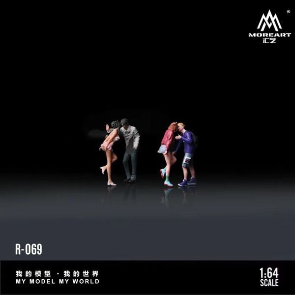  Mô hình nhân vật set figure 4 người Intimate Lover Doll Set Simulation Resin Model tỉ lệ 1:64 MoreArt MO223069 