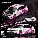 Mô hình xe Honda Civic TYPE R (FL5) PTiSM Pink tỉ lệ 1:64 Motorhelix M65340 