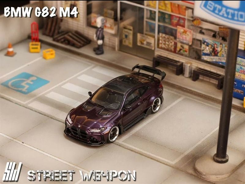  Mô hình xe BMW G82 M4 hợp kim tỉ lệ 1:64 Street Weapon OT64278 