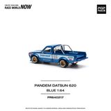  Mô hình xe Datsun Pandem 620 blue metallic mở được capo tỉ lệ 1:64 Poprace PR640217 