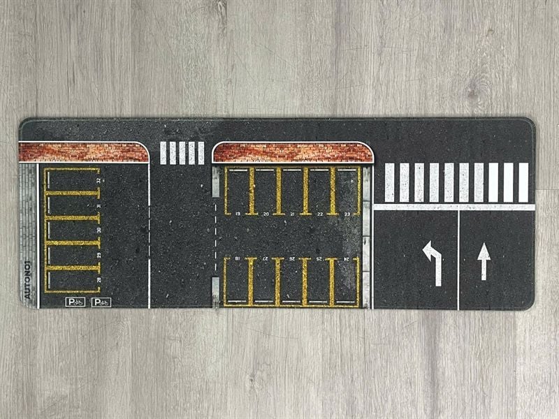  Phụ kiện thảm sa bàn chống trượt mô phỏng diorama bãi đỗ xe/ Parking lot kích thước 80x30cm cho mô hình xe 1:64 Autono1 PT003 