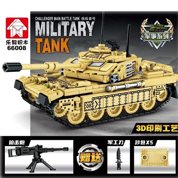  Mô hình lắp ghép Xe Tăng Challenger MILITARY TANK 536 mảnh LY72 LG042 