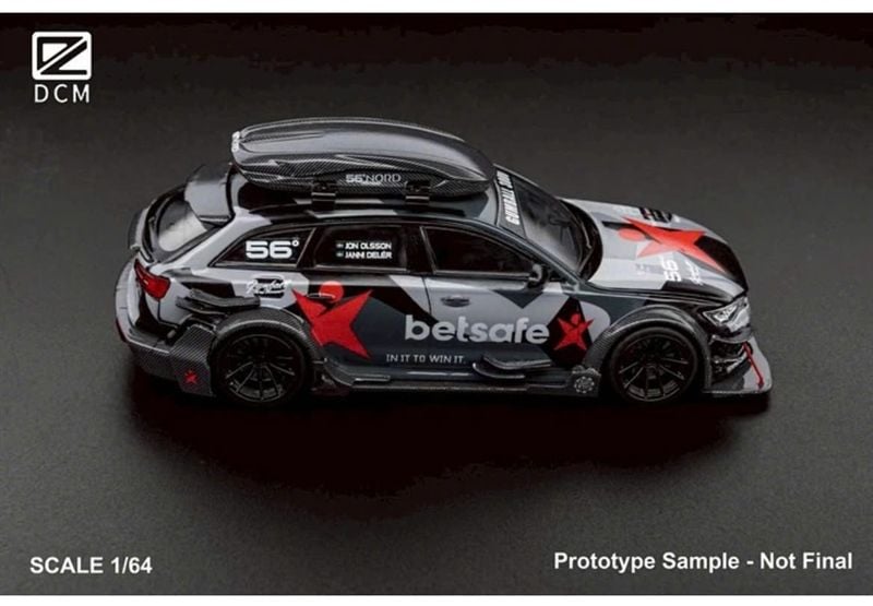  Mô hình xe Audi RS6 C7 DTM Betsafe Gumball 3000 Camouflage Livery tỉ lệ 1:64 DCM OT64467 