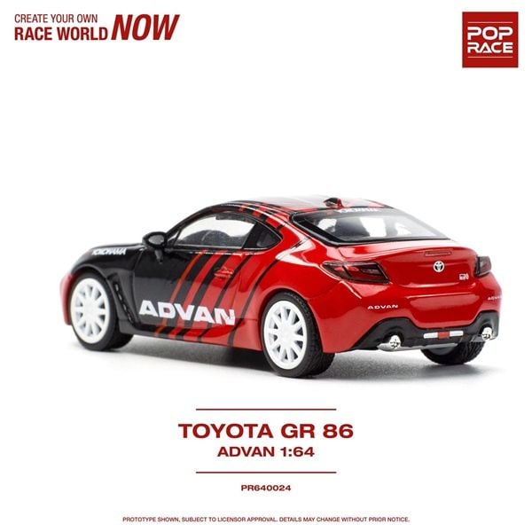  Mô hình xe Toyota GR86 Advan tỉ lệ 1:64 Poprace PR640024 