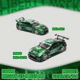 Mô hình xe Nissan GTR35 RR LBWK Green livery Diecast Model tỉ lệ 1:64 Demon King Auto DKA-061 