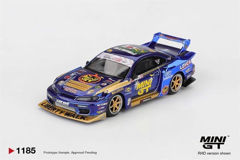  Mô hình xe Nissan LB-Super Silhouette S15 SILVIA #555 Team MINI GT Liberty Walk 2025 Formula Drift Halloween Special bản card tỉ lệ 1:64 MiniGT MGT01185 