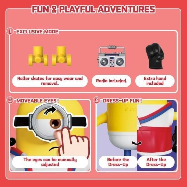  Mô hình lắp ráp Blokees Model Kits-preCOOL-Minions-06 Stuat dance74852 