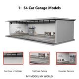  Hộp trưng bày mô phỏng dirorama garage Maintenance workshop Lighting Assembly Scene tỉ lệ 1:64 M-Cool MO914085 