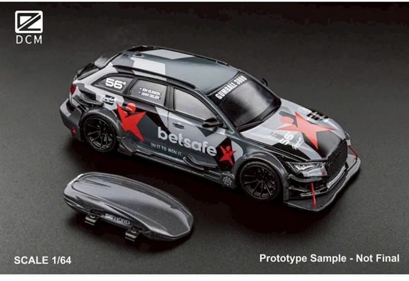  Mô hình xe Audi RS6 C7 DTM Betsafe Gumball 3000 Camouflage Livery tỉ lệ 1:64 DCM OT64467 