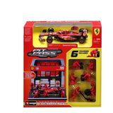  Set Mô hình xe đua F1 đi kèm 6 FIG + Pit Set Garage Ferrari SF24 tỉ lệ 1:43 Bburago 43-36862 OT43031A 