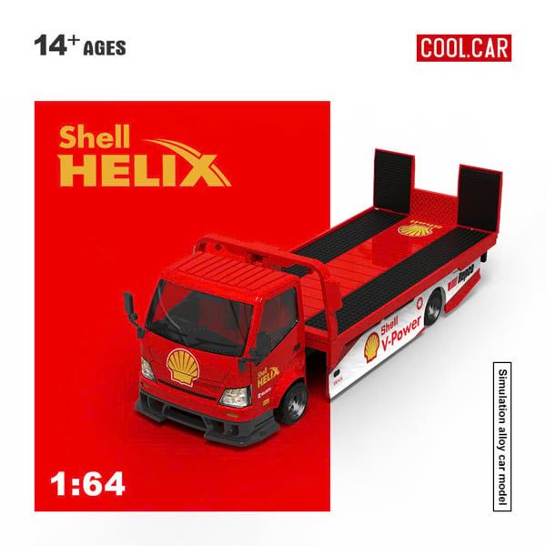  Mô hình xe H300 Flatbed Transport Trailer – Shell-Branded tỉ lệ 1:64 Coolcar 