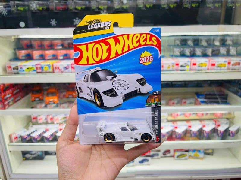  Mô hình xe La Liebre white Hot Wheels kim loại có bản quyền chính hãng tỉ lệ 1:64 C4982-LIEBRE 