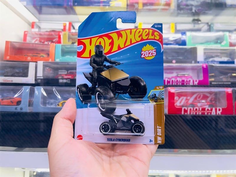  Mô hình xe Tesla Cyperquad gold Hotwheels kim loại có bản quyền chính hãng tỉ lệ 1:64 C4982-TE 