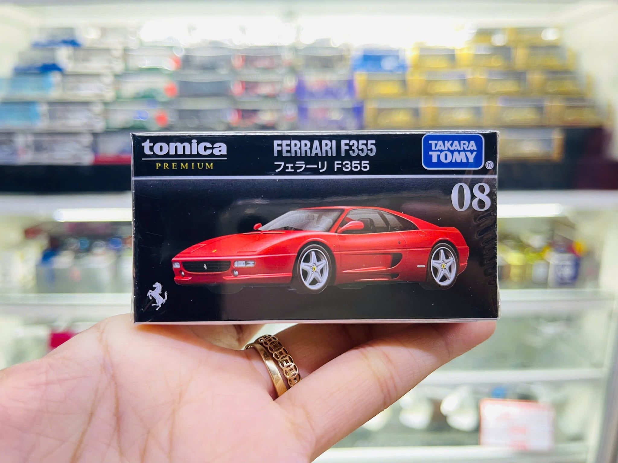  Mô hình xe ô tô Ferrari F355 No.08 tỉ lệ 1:64 Tomica Premium 297994 