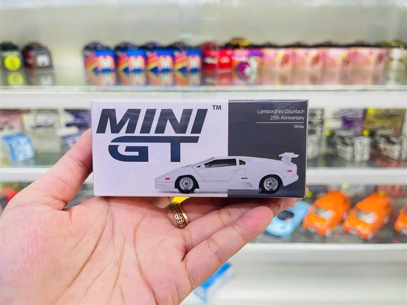  [Hàng Loose] Mô hình xe Lamborghini Countach 25th Anniversary White tỉ lệ 1:64 MiniGT MGT01134 