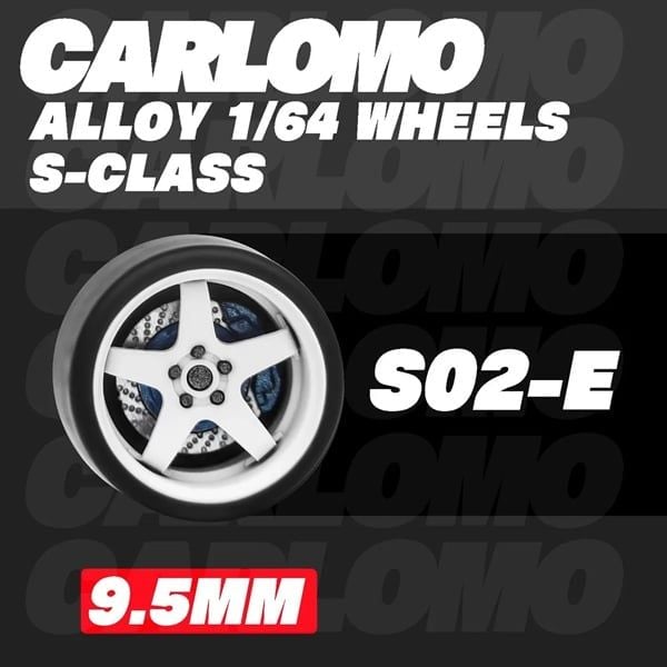  Phụ kiện độ bánh cho xe mô hình Carlomo Wheels S-Class kích thước 9,5mm bằng kim loại tỉ lệ 1:64 Carlomo S0 