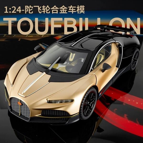  Mô hình xe Bugatti Tourbillon full open có âm thanh đèn tỉ lệ 1:24 Jinlifang 1901-510 