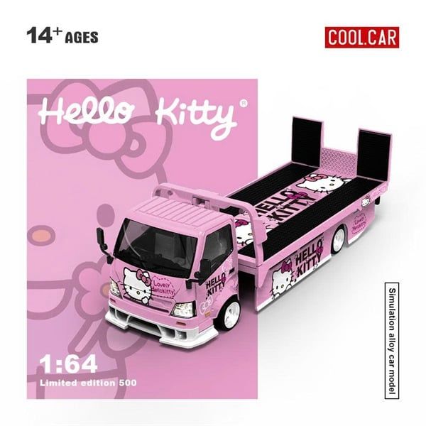  Mô hình xe H300 HELLO KITTY Flatbed Transport tỉ lệ 1:64 Cool Car CC647221 