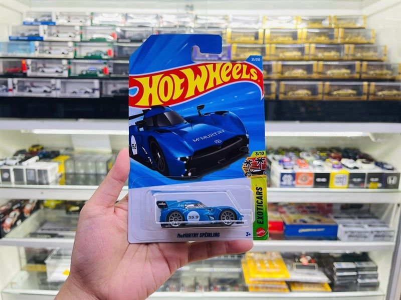  Mô hình xe McMurtry Speirling blue 55.9 Hotwheels kim loại có bản quyền chính hãng tỉ lệ 1:64 C4982-MU 
