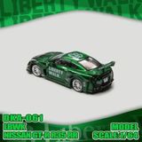  Mô hình xe Nissan GTR35 RR LBWK Green livery Diecast Model tỉ lệ 1:64 Demon King Auto DKA-061 