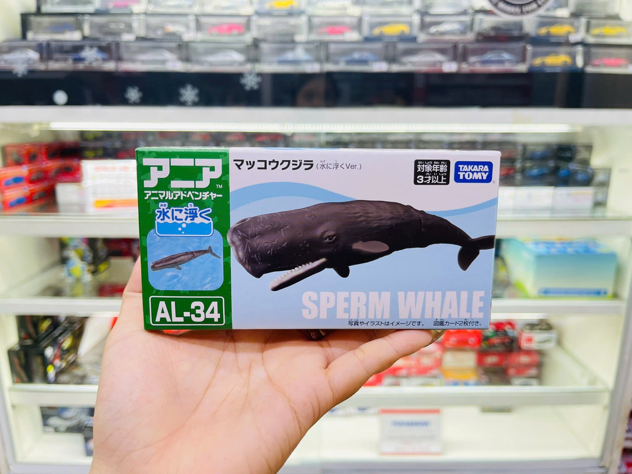 Mô hình động vật cá voi lưng gù ANIA AL-34 Sperm Whale Takara Tomy 957041 