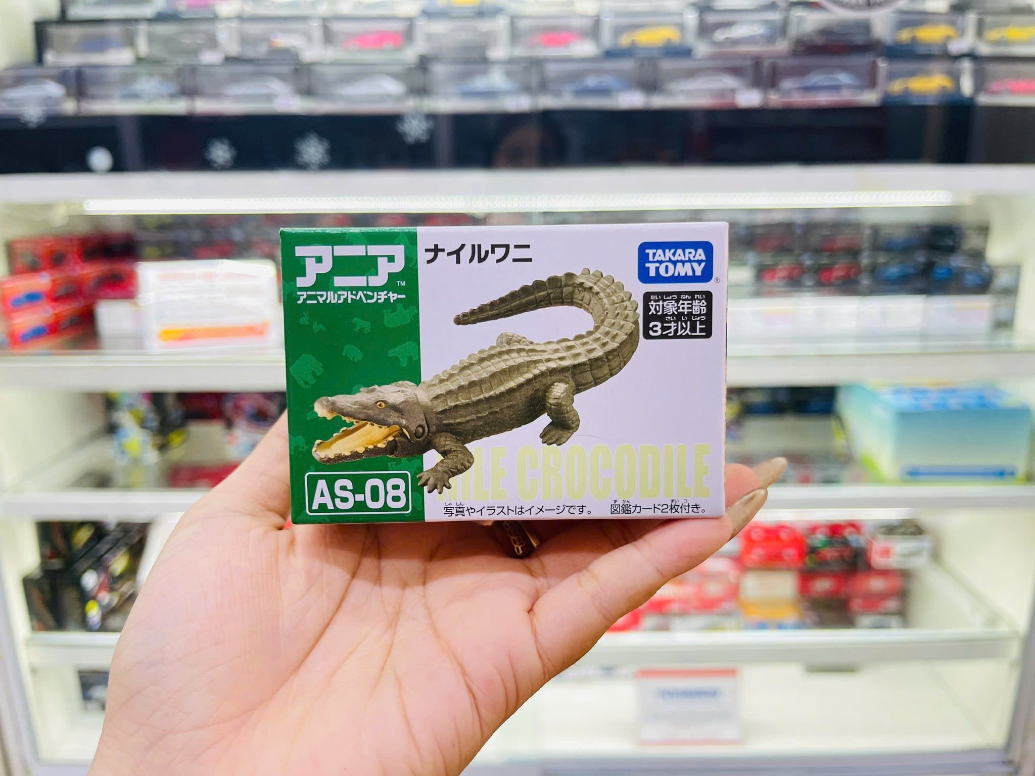  Mô hình động vật cá sấu sông Nile ANIA AS-08 Nile Crocodile Takara Tomy 487982 