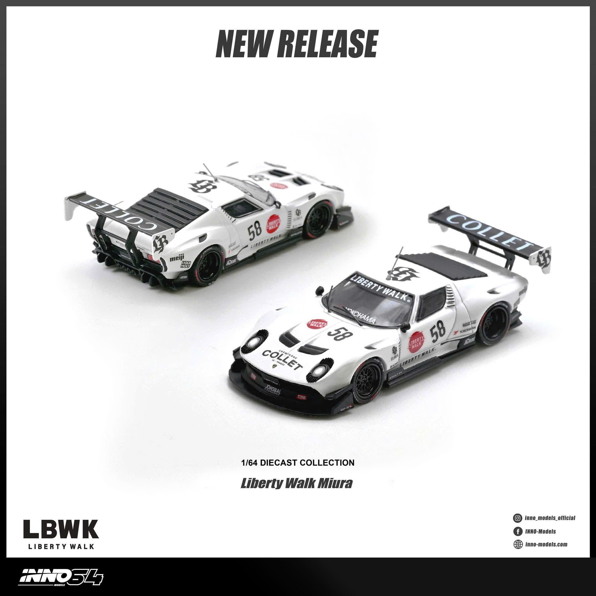  Mô hình xeLB-Silhouette WORKS Miura GT tỉ lệ 1:64 Inno64 model IN64-LBMIURA-01 