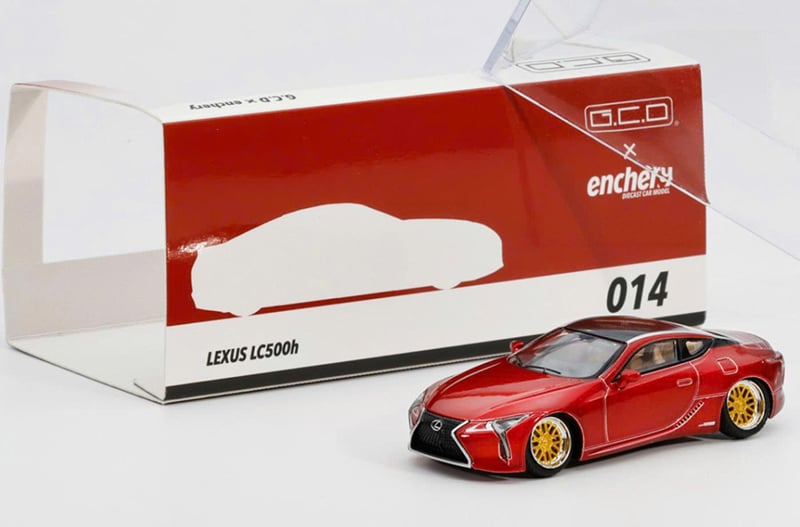  Mô hình xe Lexus LC500 Lowriding, LHD Red tỉ lệ 1:64 GCD X Enchery GE-003-14 