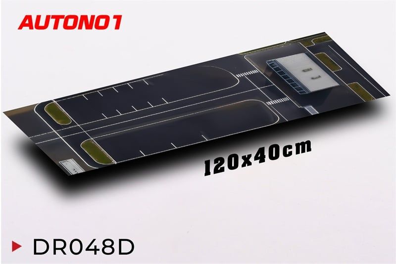  Phụ kiện trưng bày sàn đỗ xe, mặt đường chất liệu in pp 40x120cm cán mờ chống nước bụi bẩn dành cho xe mô hình nhiều tỉ lệ DR048 