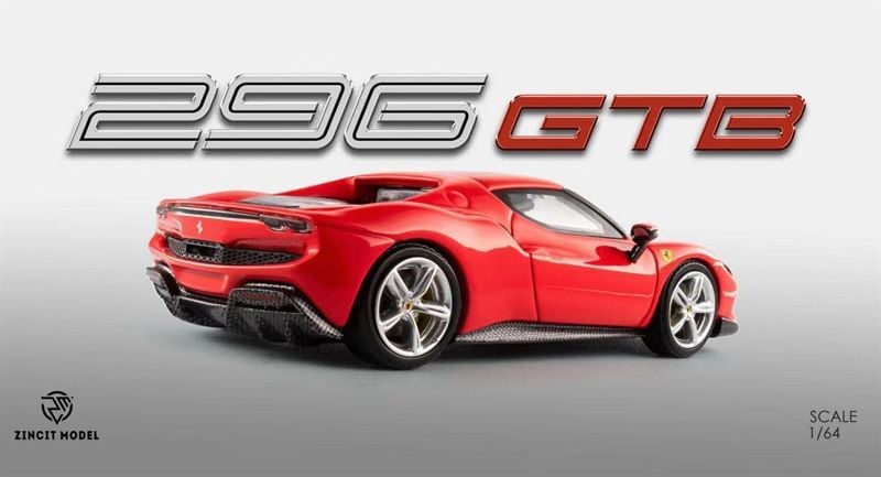  Mô hình xe Ferrari 296 GTB tỉ lệ 1:64 Zincit Mode OT64772 