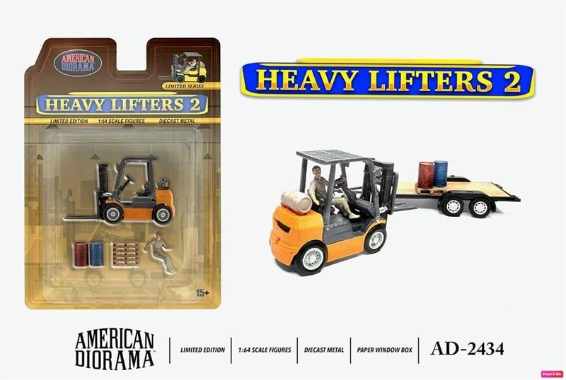  Set mô hình nhân vật figure Heavy Lifters 2 bằng kim loại tỉ lệ 1:64 American Diorama AD-2434 