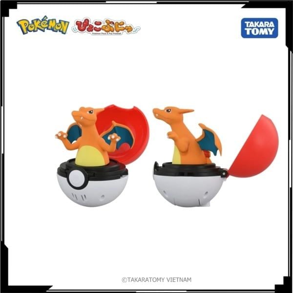  Mô hình nhân vật Pokemon Pyokopunyu Lizardon Takara Tomy 990314 