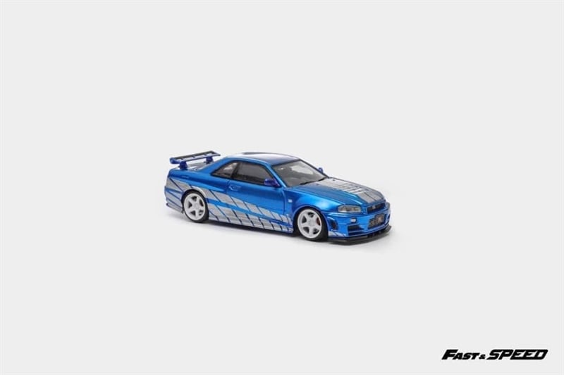  Mô hình xe Nissan Skyline GTR R34 Z tune nismo limited 499pcs tỉ lệ 1:64 Fast Speed OT64496 