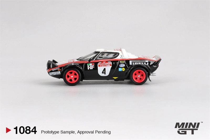  Mô hình xe Lancia Stratos HF #4 1978 Rally Sanremo Winner bản card tỉ lệ 1:64 Minigt MGT01084 Have Chase 