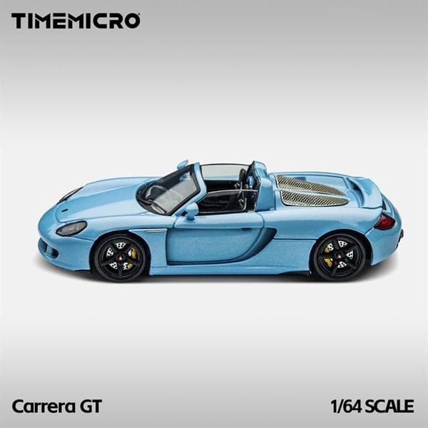  Mô hình xe Porsche Carrera GT Gulf Blue tháo được mui tỉ lệ 1:64 Time micro TM645910 