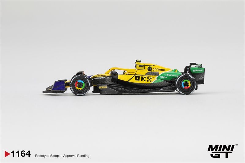  Mô hình xe McLaren MCL38 #4 Lando Norris 2024 F1 2024 Monaco GP card tỉ lệ 1:64 MiniGT MGT01164 NO CHASE CAR 