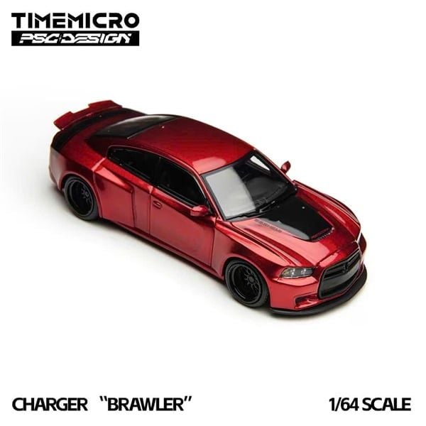  Mô hình xe Charger Brawler Red tỉ lệ 1:64 Time Micro×PSC TM648204 