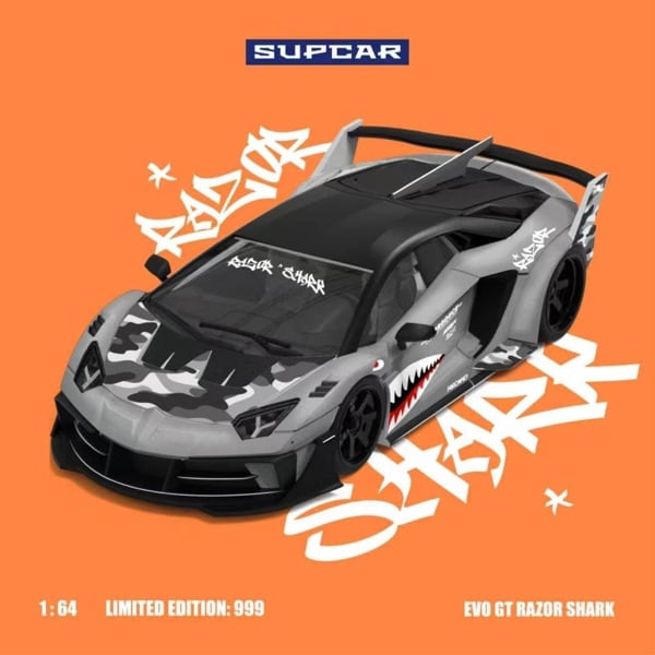  Mô hình xe Lamborghini GTEVO Shark Mouth tỉ lệ 1:64 SupcarSC643834 