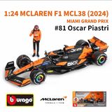  Mô hình xe đua F1 MCL38 Team Mc Laren N 4 Season 2024 có figure rời tỉ lệ 1:24 Bburago 18-28040 OT24091 