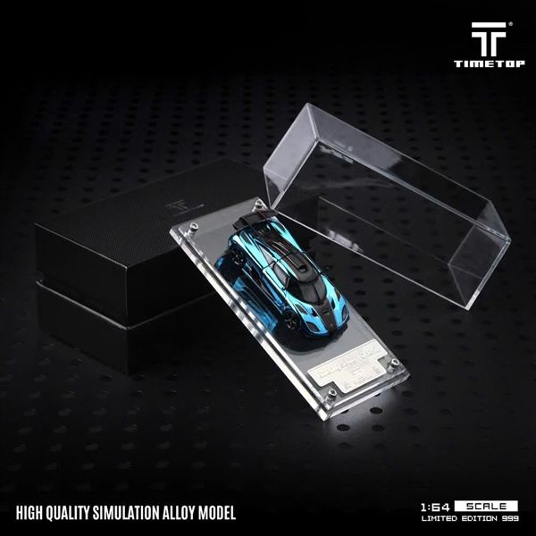  Mô hình xe ô tô Koenigsegg One:1 Metallic Ice Blue mở được nắp máy tỉ lệ 1:64 Timetop TT644818 