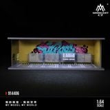  Hộp trưng bày mô phỏng bãi đổ xe có đèn, mica, kèm dây đèn tỉ lệ 1:64 MoreArt MO914406 