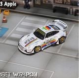  Mô hình xe Porsche 993 RWB Rauh Welt white Apple tỉ lệ 1:64 Street weapon SW6417006 