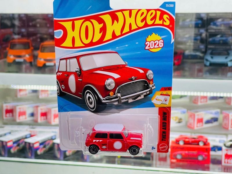  Mô hình xe Austin Mini Cooper S red Hot Wheels kim loại có bản quyền chính hãng tỉ lệ 1:64 C4982-AU 