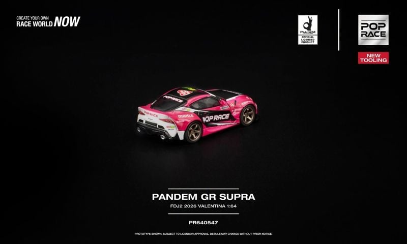  Mô hình xe Toyota Pandem Gr Supra FDJ2 - Valentina Piaz tỉ lệ 1:64 Pop Race PR640547 