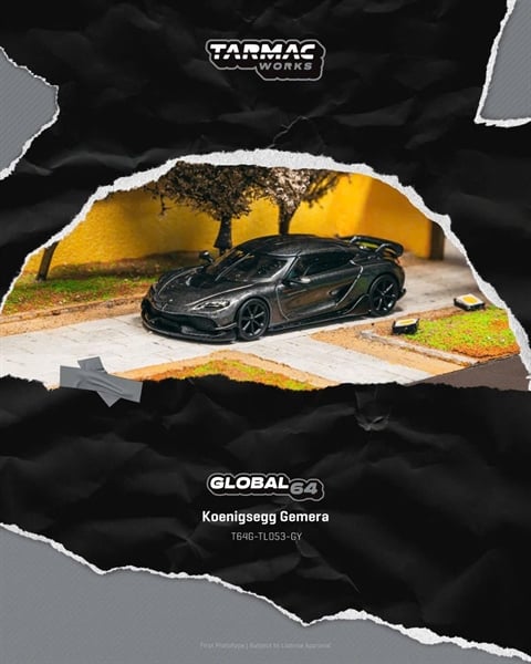  Mô hình xe Koenigsegg Gemera Grey tỉ lệ 1:64 Tarmac T64G-TL053-GY 