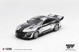  Mô hình xe Shelby GT500 Dragon Snake Concept Chrome Silver bản card tỉ lệ 1:64 MiniGT MGT01230 