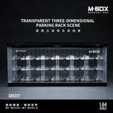  Hộp trưng bày container Cảnh giá đỗ xe 3D trong suốt kích thước 33.4cm x 14.5cm x 7.8cm tỉ lệ 1:64 MoreArt Box M-BOX MB400327 