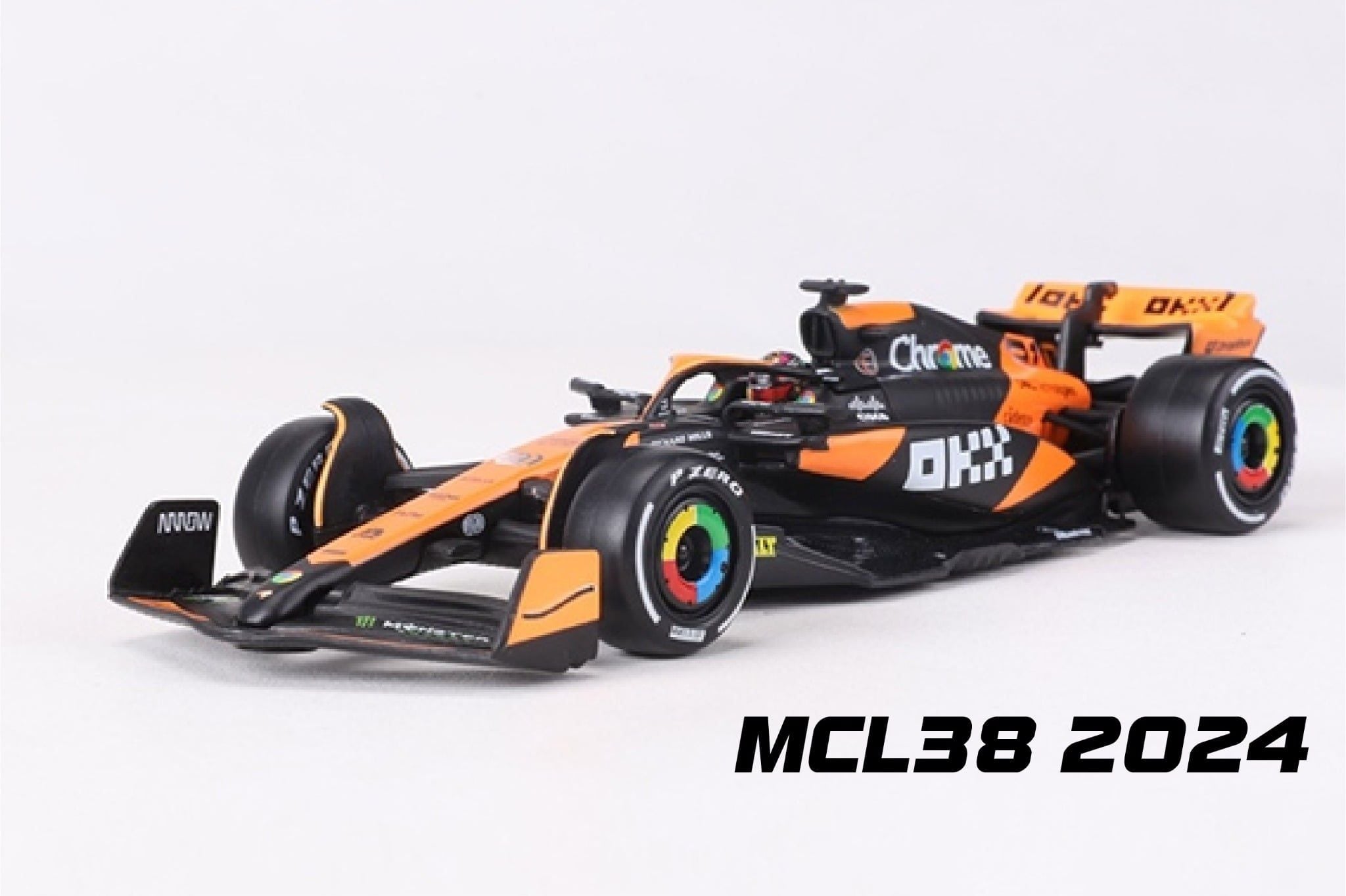  Mô hình xe đua F1 Formula 1 McLaren F1 MCL38 2024 hộp mica tỉ lệ 1:43 Bburago OT43029 