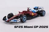  Mô hình xe đua F1 Formula 1 Ferrari SF25 Miami GP 2025 tỉ lệ 1:43 Bburago OT43026 