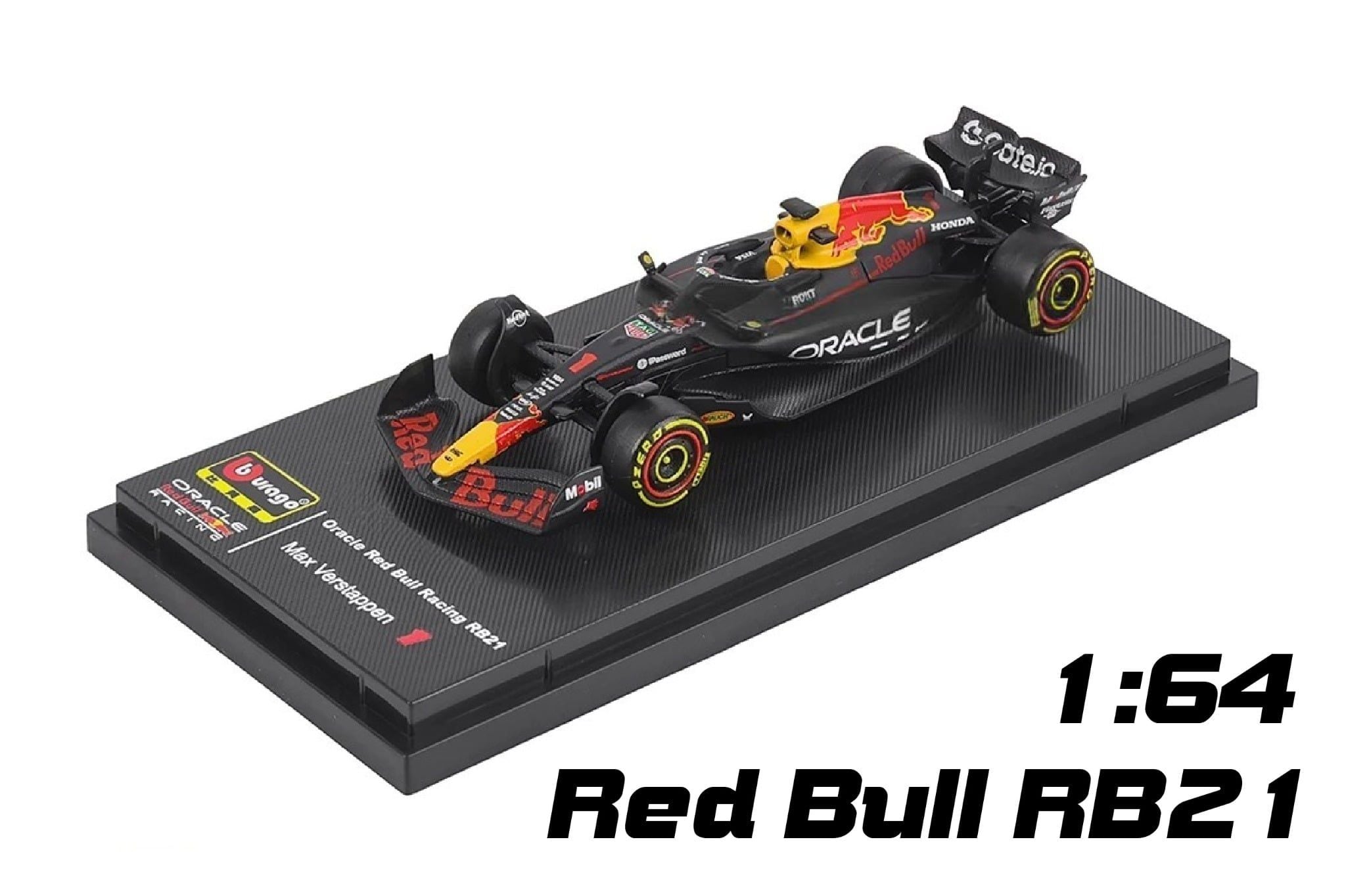  Mô hình xe đua F1 Formula 1 Oracle Red Bull Racing RB21 hộp mica tỉ lệ 1:64 Bburago OT64804 